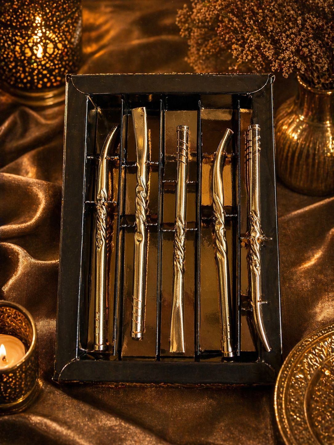 مصاصة متة كبيرة فاخرة مقاومة للصدأ ( 18 cm )